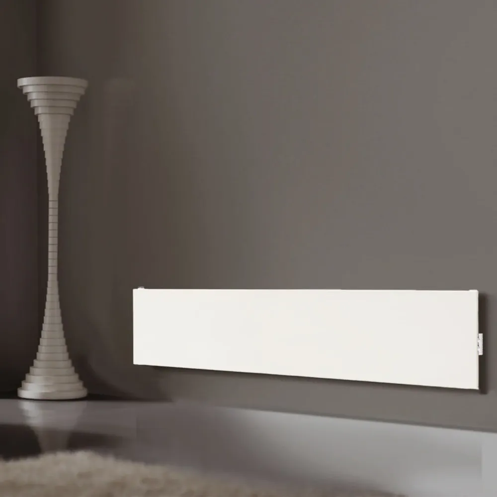 Radiateur hydraulique à plaque horizontale 585x2000 mm entraxe 50 mm modèle TermoCrea Blanc
