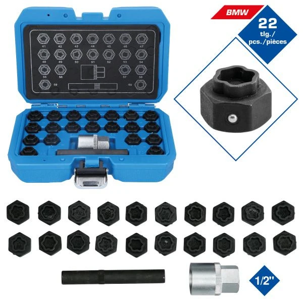 Assortiment de serrures de jante Brilliant Tools pour BMW 22 pièces BT691050 commander à bas prix pour véhicule familial
