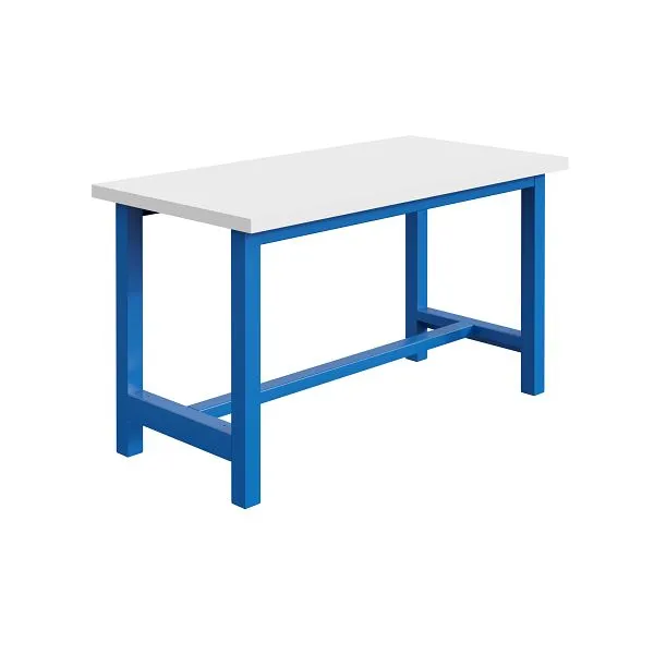 Etabli SOFAME CKS L 1200 x P 750 x H 840 mm plan de travail RESITOP stratifié 40 mm bleu ciel RAL 5015 W010160029BI se pro...