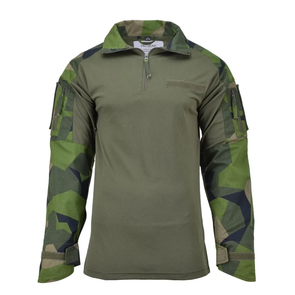 Chemises de combat de style militaire suédois de marque TACGEAR, sous-vêtements camouflage à éclats de terrain Kit de fixa...
