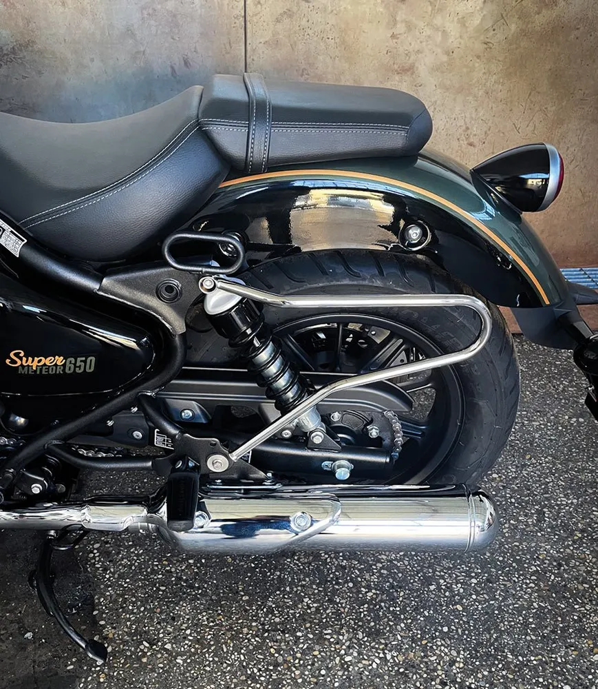 Verchromte Stützen Motorradtaschen Moto für Super Meteor 650