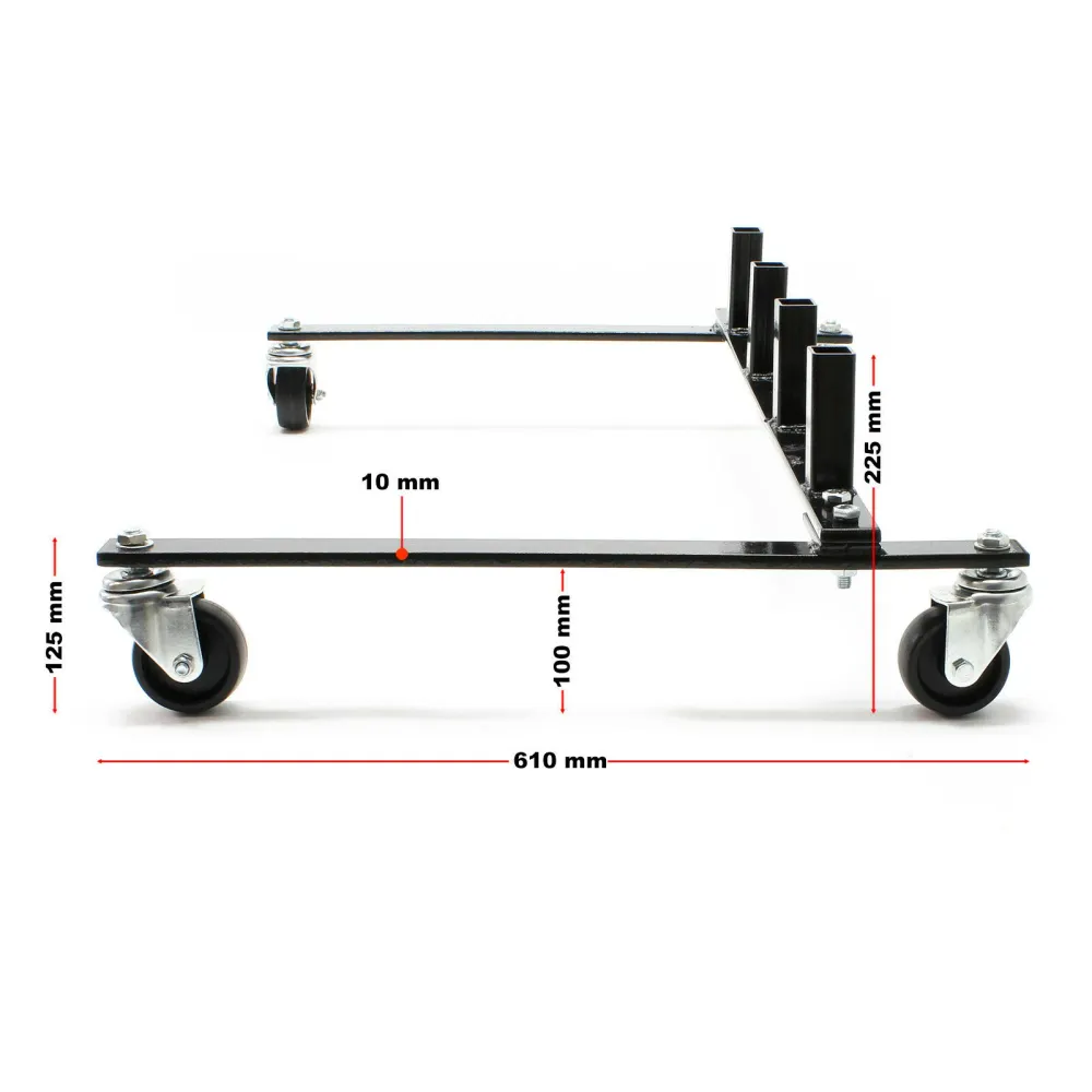Certifié CE Support rack rangement mobile pour 4 x chariots jack hydraulique rack transport 16_0002928