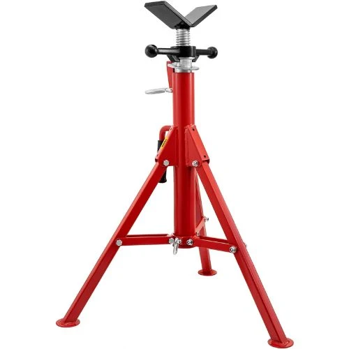 Certifié CE 28 - 52 V Head Pipe Stand Ajustable Height Pipe Jack Stands Folding Pipe 1107S V