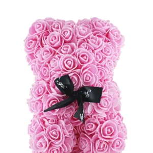 Lovers Design Floral Teddy Bear - Rose vif