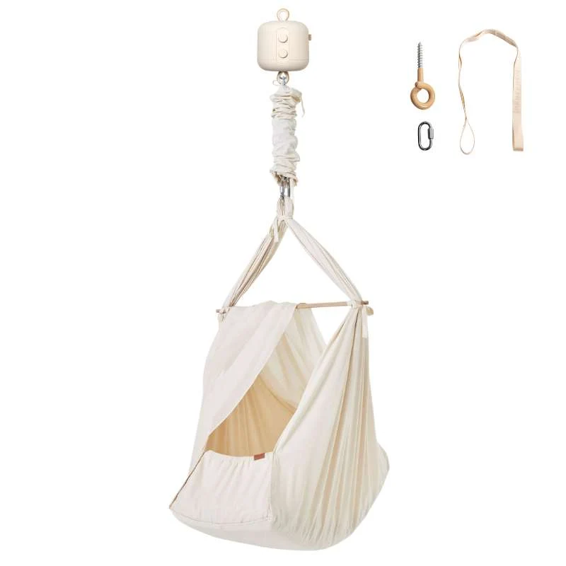 Membantu Bundle - Sélect - Slyngevugge m. Vuggemotor og Loftophæng - Natur
