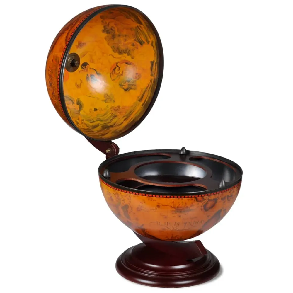 Protège-mains Support de vin sous forme de globe bois d'eucalyptus brun DEC024451