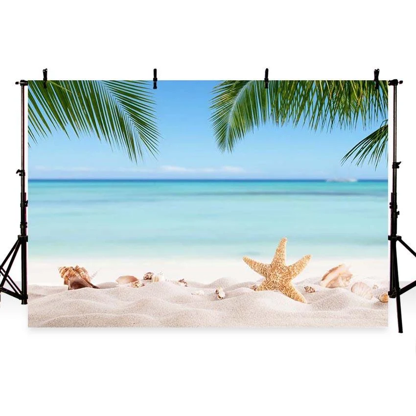 Protège-mains Toile de fond de plage océ bleu ciel étoile de mer d'été G-228