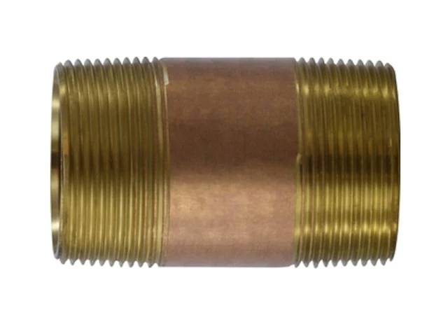 1-1/2" MPT X 5 Red Laiton Nipple Fittings 40147