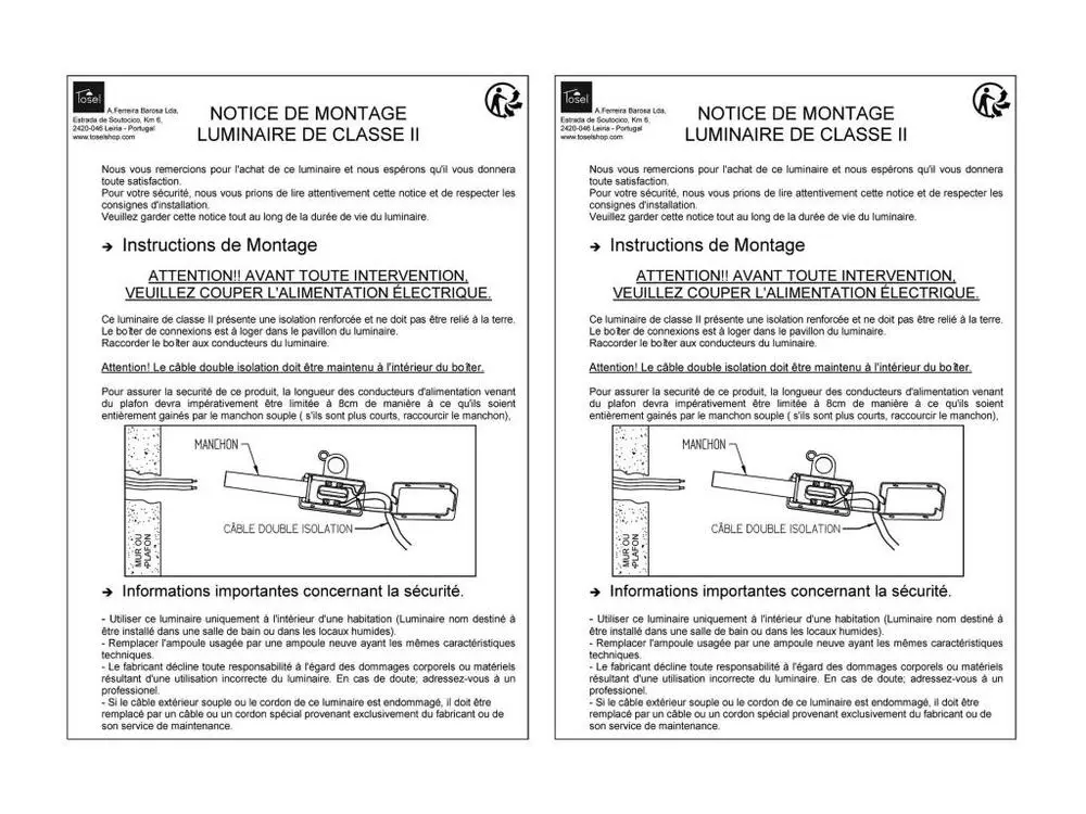 ALCAZABA - Suspension bombé verre rose avec notice de montage