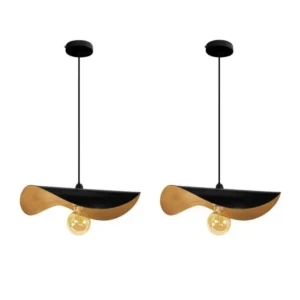Amortisseur arrière MADAME-LOT 2 - Suspension chapeau de dame métal noir et or