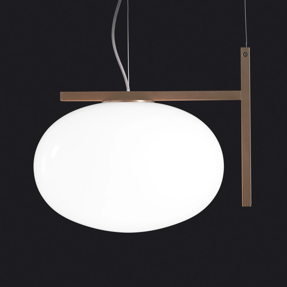 Amortisseur arrière Oluce Alba 466 Suspension avec décor métallique, cuivre étain