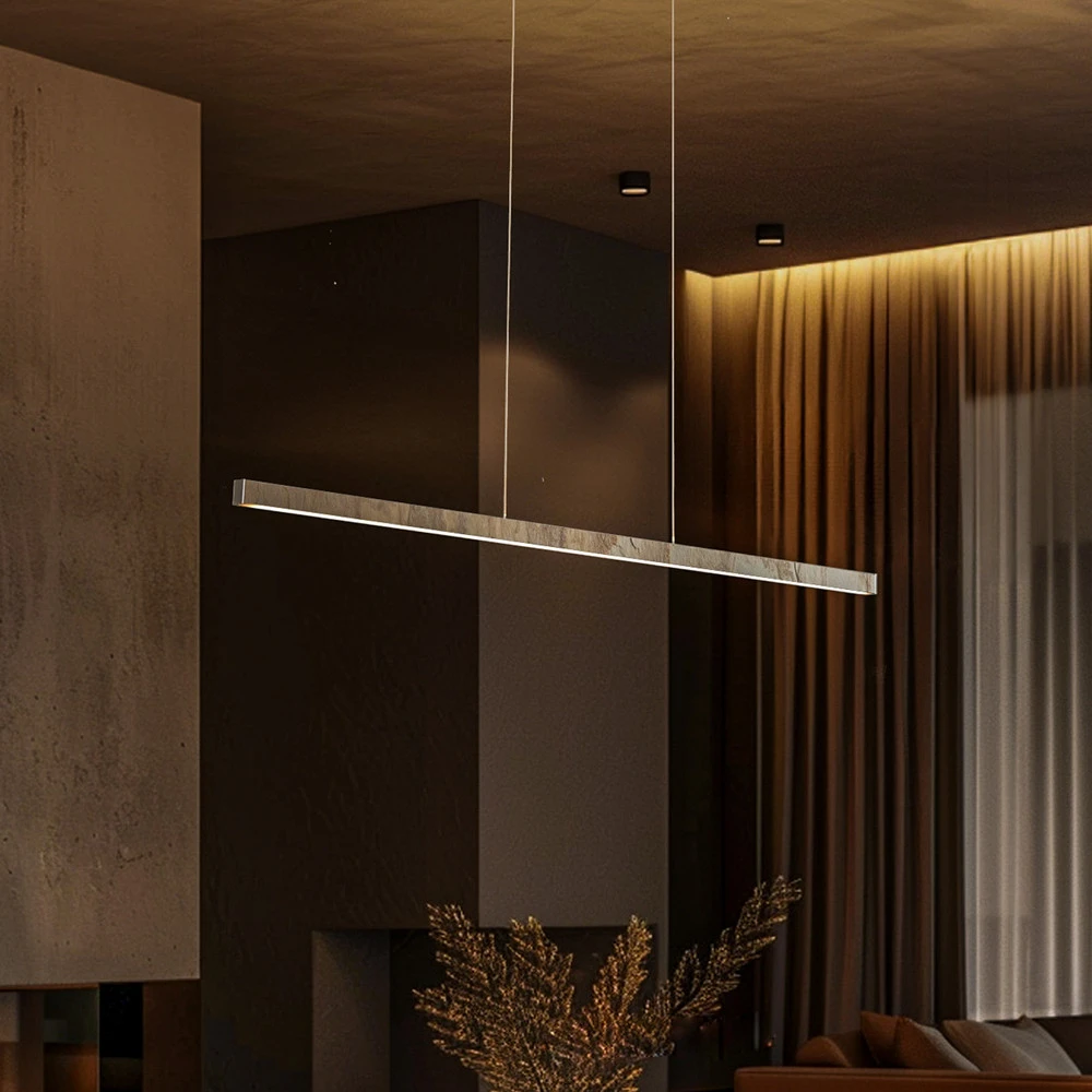 Amortisseur arrière Quitani Zino suspension LED ardoise dorée 114 cm