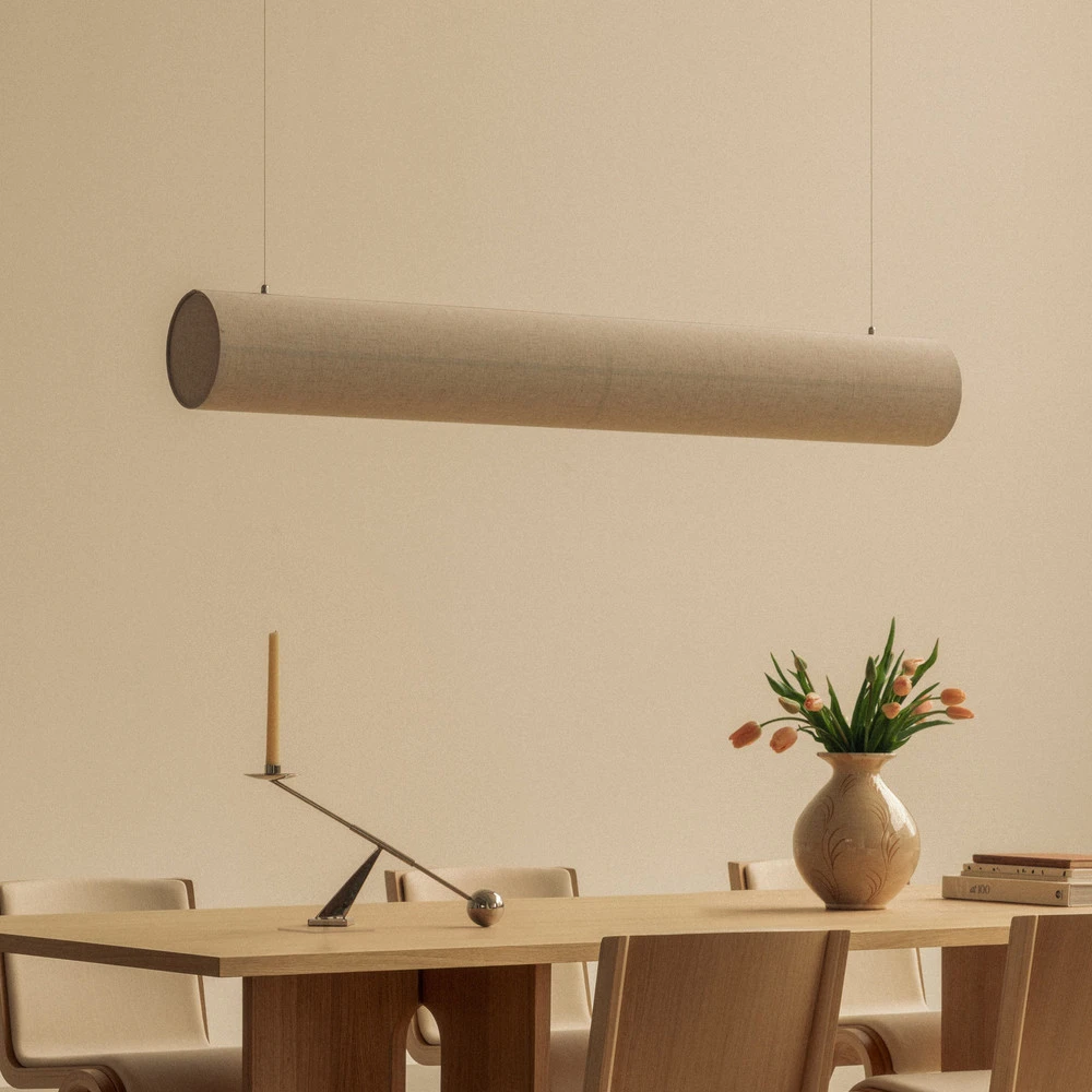 Audo suspension Hashira Linear, naturel, longueur 140 cm - Montage Direct