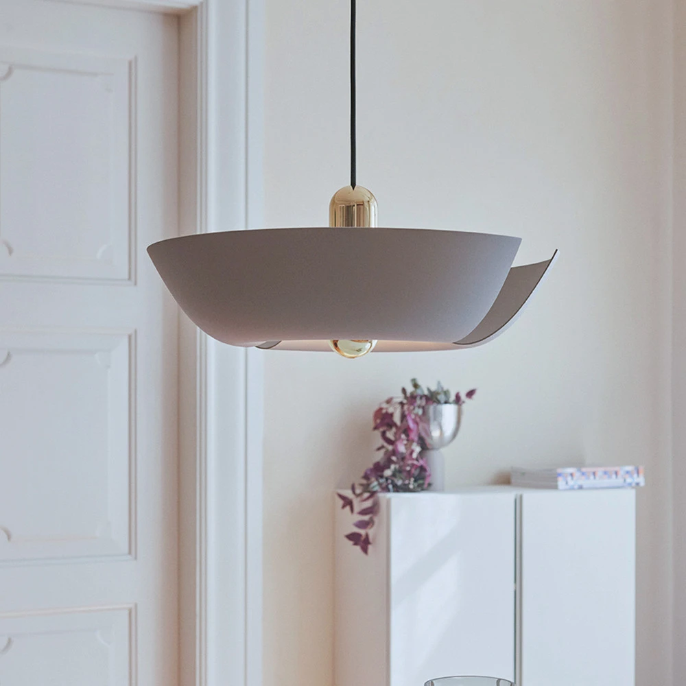 AYTM suspension Cycnus, taupe, Ø 30 cm, aluminium, E27 avec notice de montage