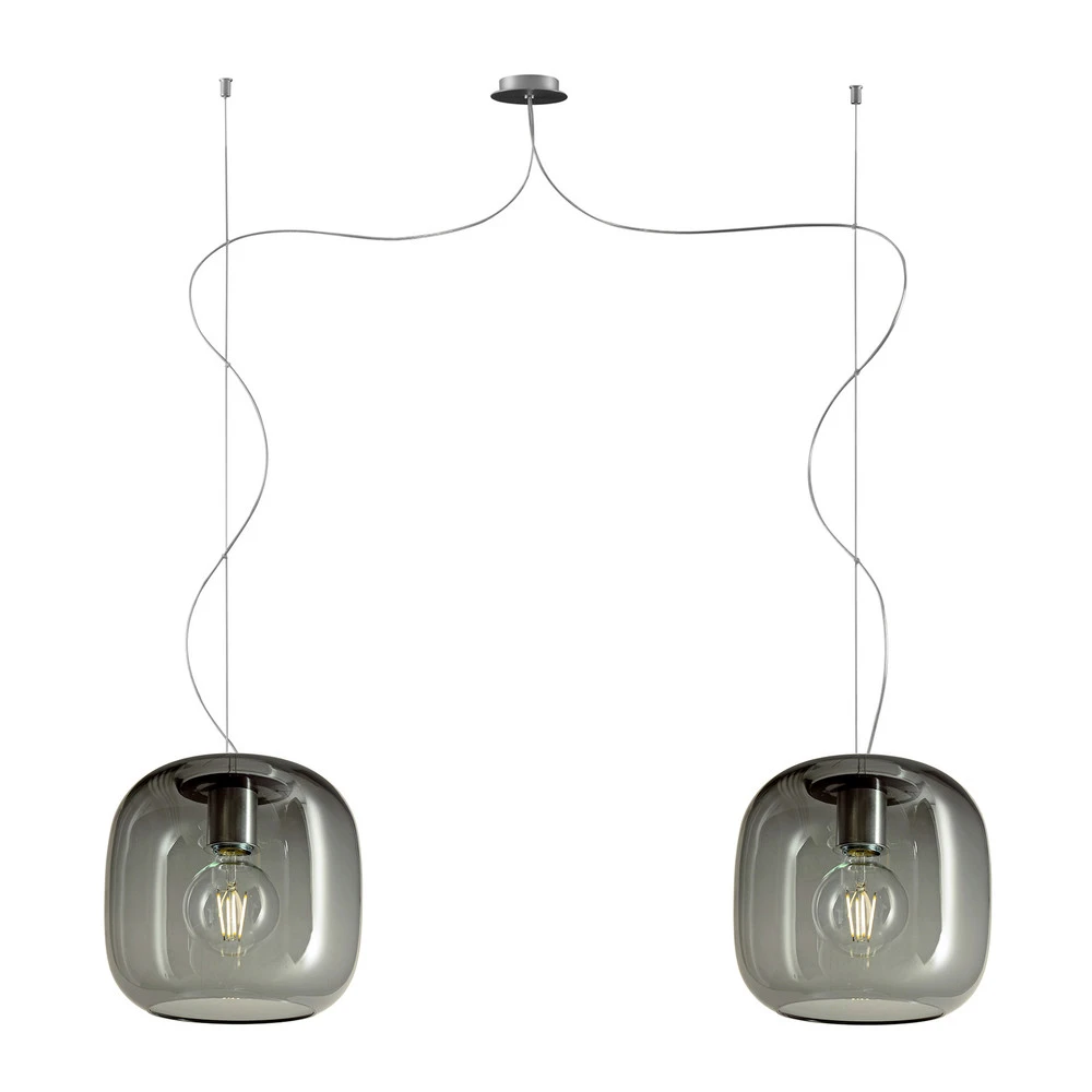 Casablanca Murea suspension fil 2 lampes, graphite - 520