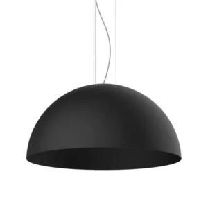 CASSIS Suspension, 1XE27, max 42W, métal, noir mat, D80cm avec rivets de maillon