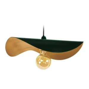 Chaîne de transmission MADAME - Suspension chapeau de dame métal vert et or