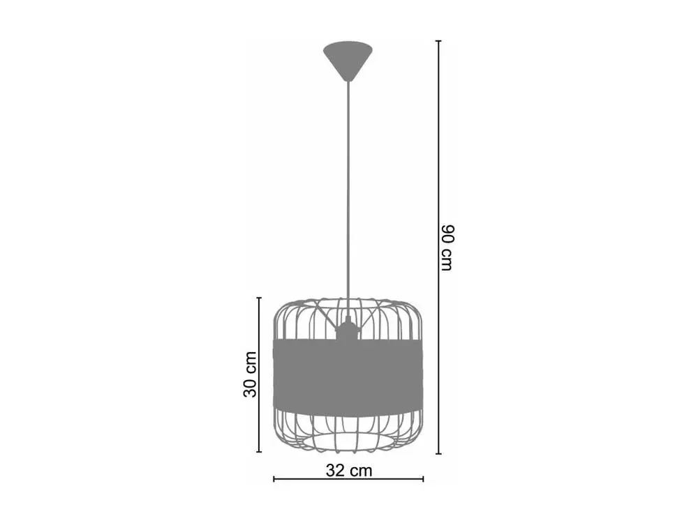 Chaîne de transmission TRESSÉ.BAGO - Suspension cylindrique métal blanc et naturel