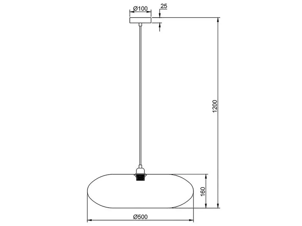 Échappement complet Suspension Saori en bambou, diamètre 50 cm