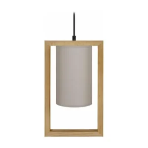 LA DÉFENSE - Suspension carré bois sombre et taupe