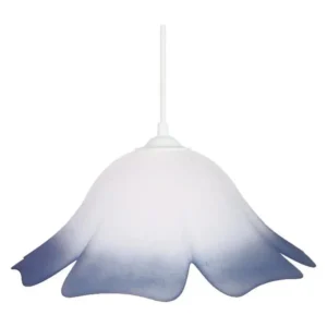 Disque de frein perforé CLOCHETE - Suspension dôme verre satiné bleu