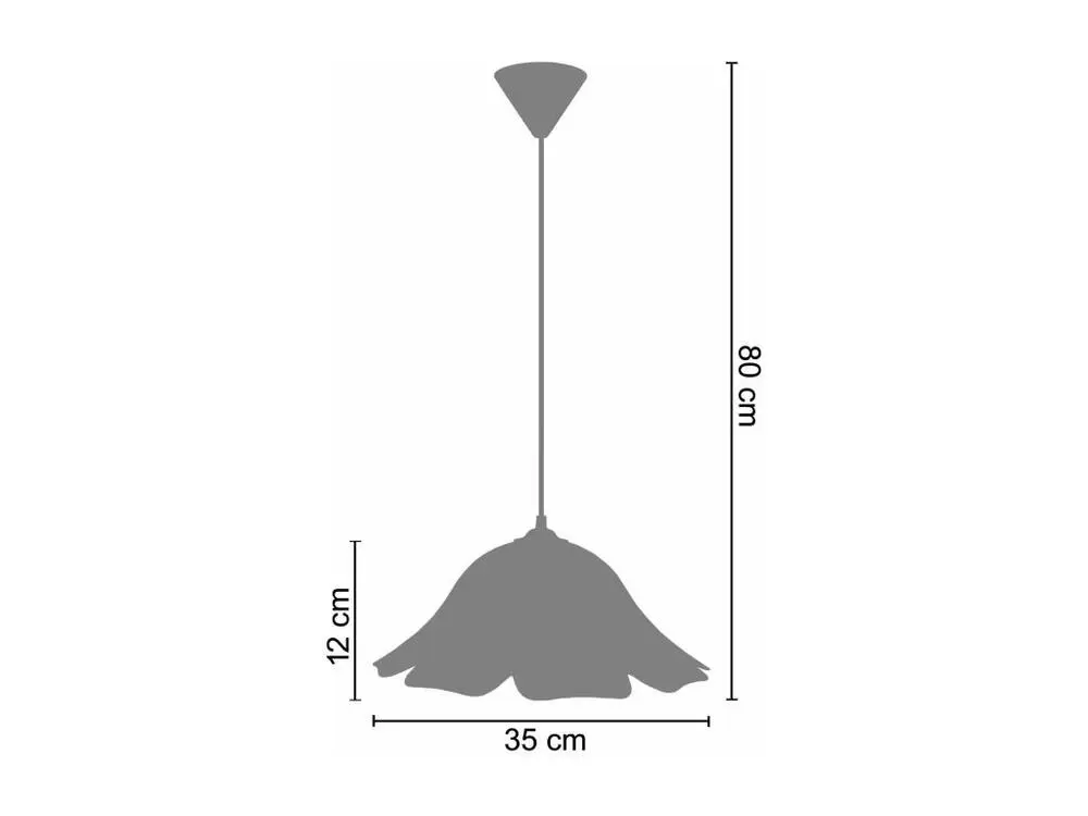 Disque de frein perforé CLOCHETE - Suspension dôme verre satiné bleu