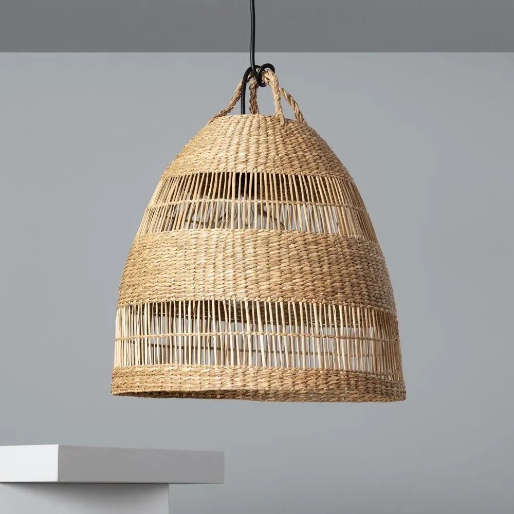 Disque de frein perforé Suspension extérieure Sami ILUZZIA avec fibres naturelles et éclairage LED.