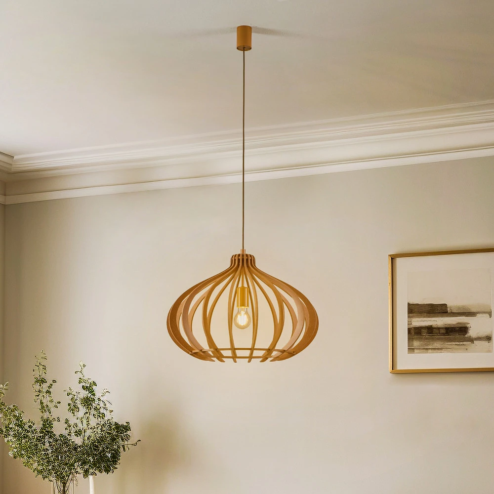 Disque de frein perforé Suspension Ika ID abat-jour lamelles de bois Ø51cm
