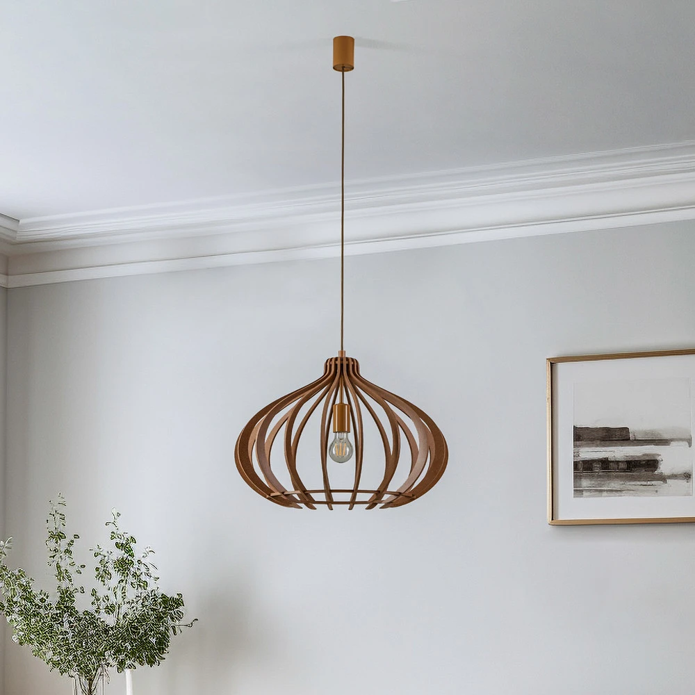 Disque de frein perforé Suspension Ika ID abat-jour lamelles de bois Ø51cm