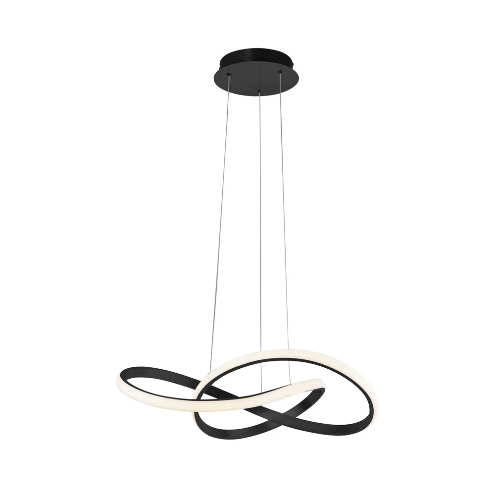 Disque de frein perforé Suspension LED Maria, 3-step-dim, noire