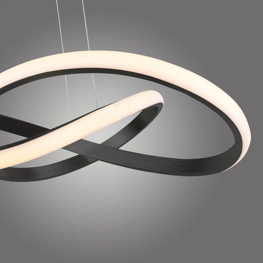 Disque de frein perforé Suspension LED Maria, 3-step-dim, noire