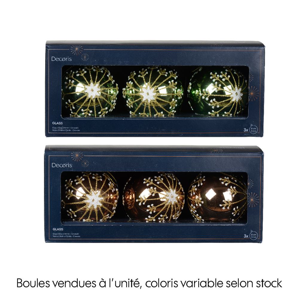 Filtre à air sport Suspension de Noël : boule en verre, finition Feux d'artifice D.8cm