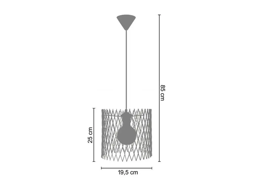 Filtre à air sport Suspension petir cylindre treillis métallique jaune 85 cm.