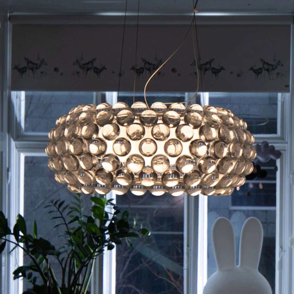 Foscarini Caboche Plus media on/off grise - Montage Direct