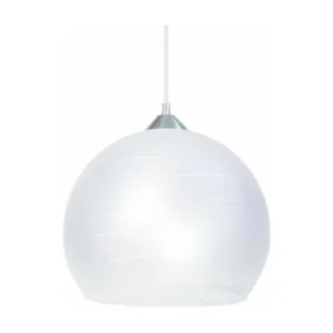 GLOBE LIGNES - Suspension globe verre satiné - 520