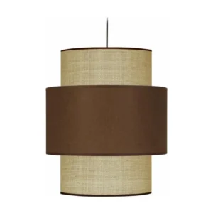 GOA - Suspension cylindrique tissu paille marron avec joints neufs