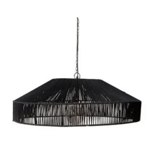 Grande suspension en jute noir Prima Chehoma - 80cm pour usage intensif