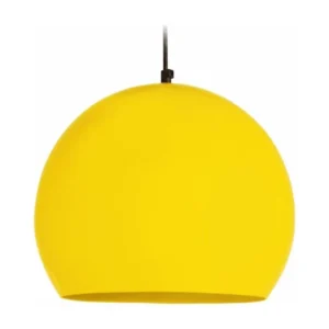 HAMILTON - Suspension globe métal jaune avec rivets de maillon