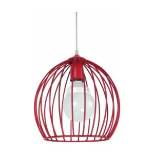 IMPOSANT BALL - Suspension globe métal rouge pour usage intensif