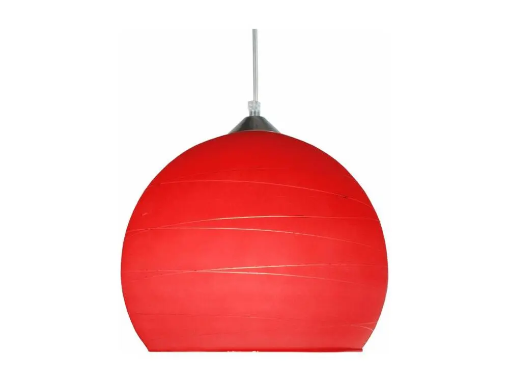 Kit embrayage GLOBE LIGNES - Suspension globe verre rouge