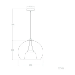 Ledkia Suspension Verre Vaca Noir pour remplacement usure