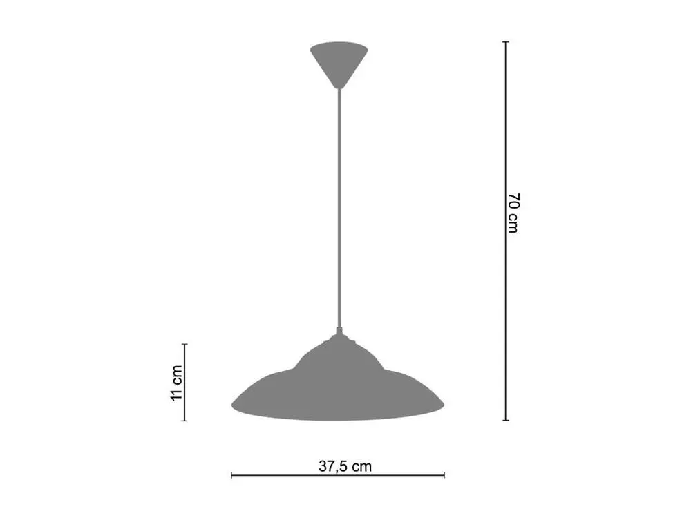 MAAN - Suspension dôme métal gris avec Garantie Constructeur