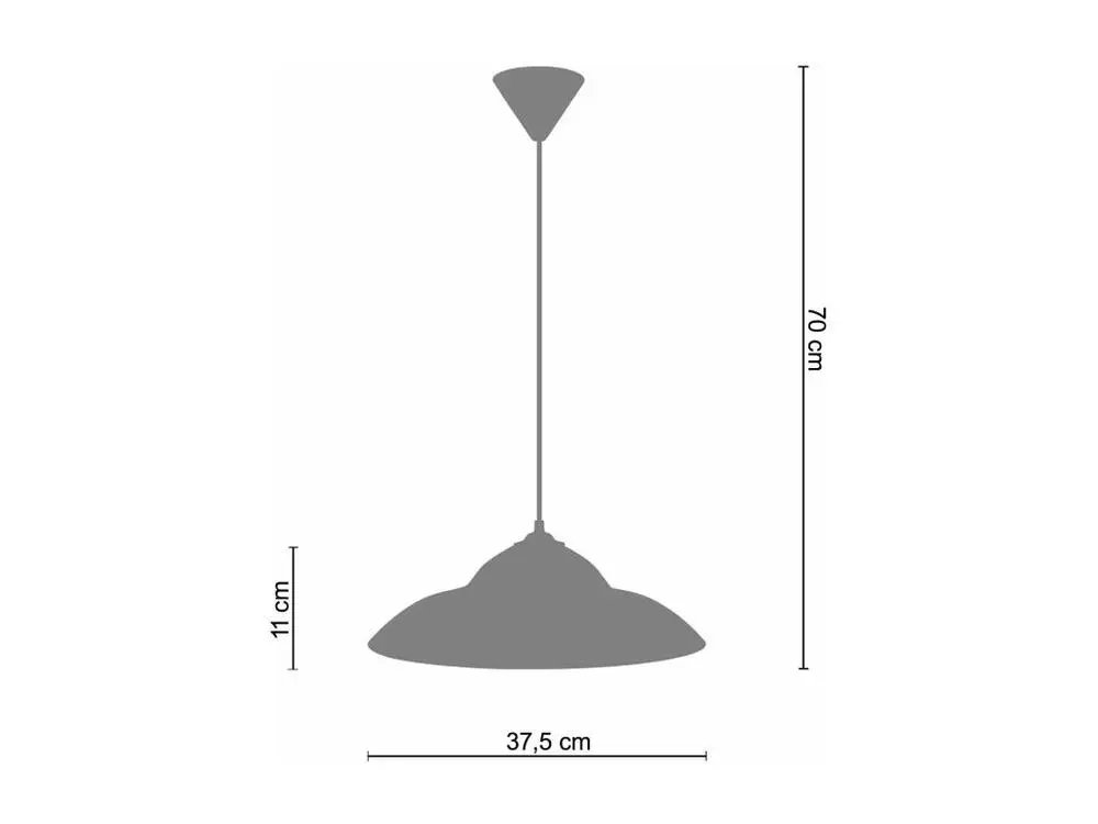 MAAN - Suspension dôme métal gris avec Garantie Constructeur