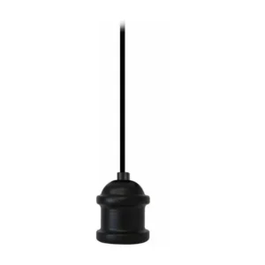 Monture réduit cloche métal noir 80 cm.