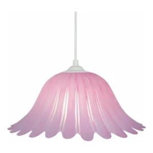 NICOLE - Suspension dôme verre rose avec Garantie Constructeur