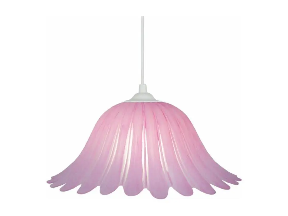 NICOLE - Suspension dôme verre rose avec Garantie Constructeur