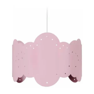 NUAGE - Suspension cylindrique métal rose pastel pour remplacement usure
