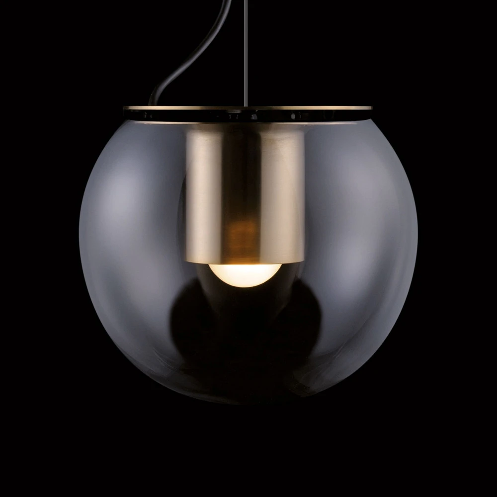 Oluce Globe Suspension, Ø 20 cm, or/bronze - Montage Direct