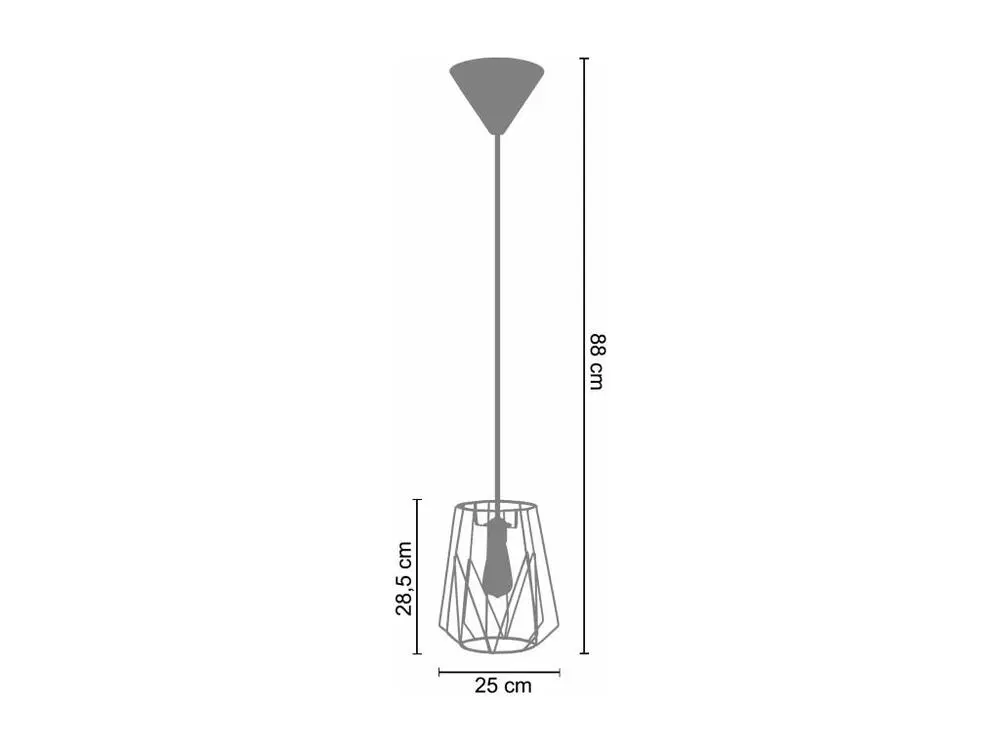 OLYMPIA - Suspension géométrique métal blanc avec joints neufs