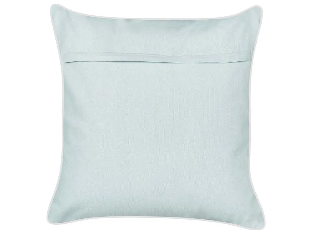 Panne Cushion Crab Motif 45 x 45 cm Blue BOSSIELLA